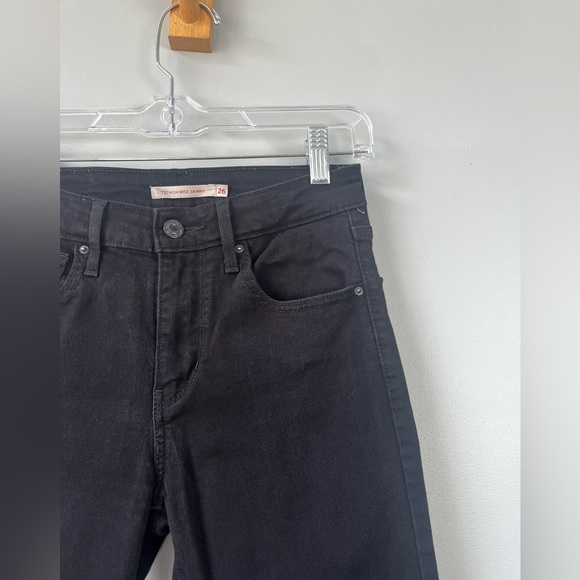 Levi’s Black 721 High Rise Skinny Jeans - Picture 4 of 6